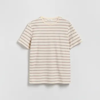 Pánské oblečení Reserved - Pruhované tričko regular - hnědá - WC963-83X - WC963-83X-L