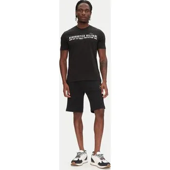 Pánské kraťasy Aeronautica Militare Sportovní kraťasy 251BF017F459 Černá Regular Fit XL