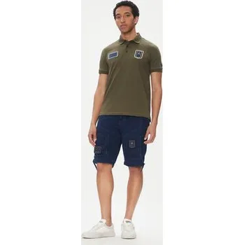 Pánská košile Aeronautica Militare Polokošile 251PO1851P344 Khaki Regular Fit 3XL