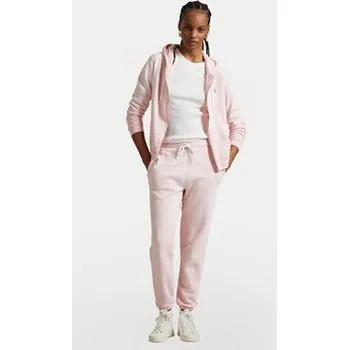 Dámské kalhoty Polo Ralph Lauren Teplákové kalhoty 211935585018 Růžová Regular Fit XXL