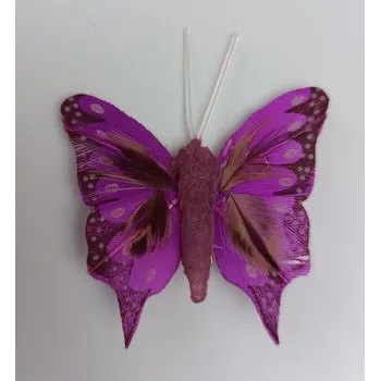 Dekorační motýl, malý 5 cm, světle fialová