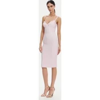 Dámské šaty Elisabetta Franchi Koktejlové šaty AB-702-51E2 Fialová Regular Fit 38