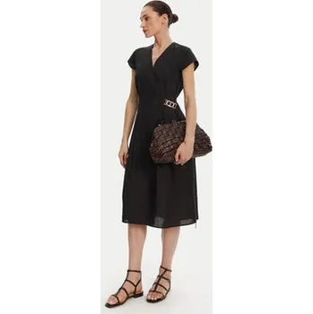 Dámské šaty TWINSET Letní šaty 251TT2072 Černá Loose Fit 38