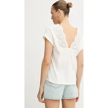 Dámské tričko Tričko Morgan dámské, béžová barva, odkrytá záda, DORINA 01X, vel. S