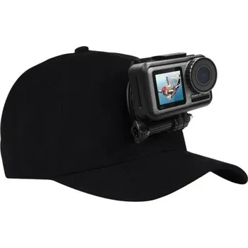 Příslušenství pro videokameru Baseballová čepice PULUZ s držákem na přezku J-Hook a šroubem pro GoPro, DJI OSMO akční a jiné akční kamery (černá)