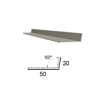 Střecha DPLAST Koutová lišta z VIPLANYLU r.š. 70mm Barva: 707 (RAL 7035 - Světle šedá)