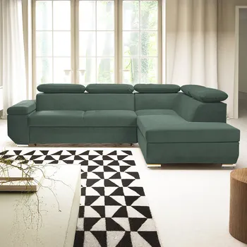 Sedací souprava Sedací souprava LARS I | 264x215 cm | rozkládací + úložný prostor | AKCE | šedozelená 37