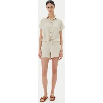 Vero Moda Šortky z materiálu Thea 10333804 Béžová Loose Fit S