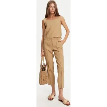 Marella Kalhoty z materiálu Arles 2513131065 Béžová Slim Fit 48