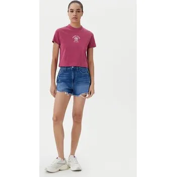 Pánské tričko Tommy Jeans T-Shirt Varsity DW0DW20317 Růžová Regular Fit M