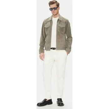 Pánská casual bunda Serge Pariente Kožená bunda Cred Šedá Regular Fit XL