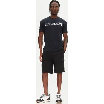 Pánské kraťasy Aeronautica Militare Sportovní kraťasy 251BF025F459 Černá Regular Fit XL