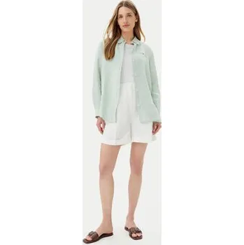 Pánská móda Tommy Hilfiger Košile WW0WW44679 Zelená Regular Fit 40