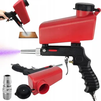 Pískovačka Ruční Pneumatyczny Pískovací Pistole + Adaptér Trysky Pro Plyn Pohodlná