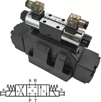 Rozvaděč HFWH-06-3C2-D24 nepřímo řízený hydraulický rozvaděč NG25, 650 l/min, 350 bar, 24 V DC