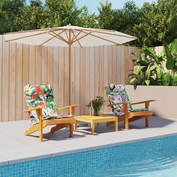 Podsedák vidaXL Podušky na židli Adirondack 2 ks oxfordská látka [361848] Barva: zelená a růžová