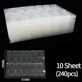 Umělé nehty Gelové lepidlo pro nalepovací nehty bez nepořádku | lepidlo, samolepky - Průhledné 240 ks