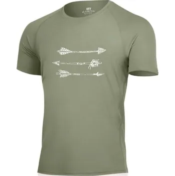 Pánské tričko Lasting Pánské vlněné Merino triko AROW 160g - zelené Velikost: L