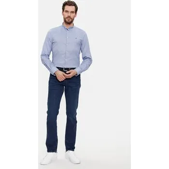 Pánská košile Tommy Hilfiger Košile Cl Stretch Dobby Sf Shirt MW0MW33821 Modrá Slim Fit 44