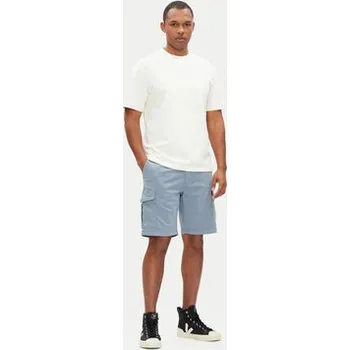 Dámské kraťasy Pepe Jeans Šortky z materiálu Seasonal PM801179 Modrá Regular Fit 34