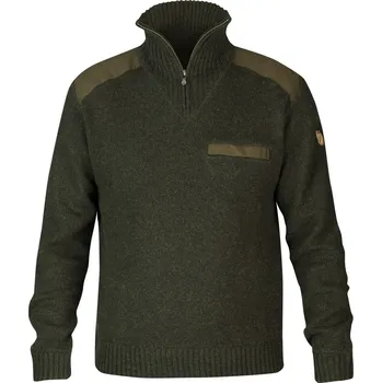 Pánská mikina svetr pánský FJÄLLRÄVEN Koster Sweater M Dark Olive - XXL