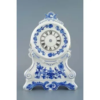 Jednorázové nádobí Cibulák Krbové hodiny s růžemi 28cm bez strojku l Originál Český porcelán Dubí 2. jakost