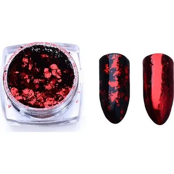 Prášek na nehty Excellent zrcadlový efekt červený