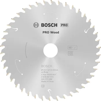 Pilový kotouč BOSCH Pilový kotouč PRO Wood cordless 140x20x1,5/1,0x42T 2608837672 free_store_pickup