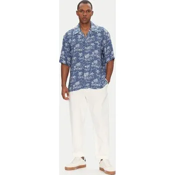 Pánská košile Gant Košile Island Print 3250071 Modrá Relaxed Fit M