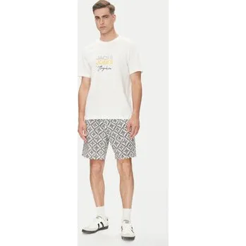 Pánské kraťasy Jack & Jones Šortky z materiálu Jaiden 12277620 Šedá Relaxed Fit S