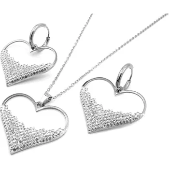 Souprava šperků souprava set sada z chirurgické oceli srdce z chirurgické oceli dárkové balení zdarma