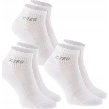 Pánské ponožky Pánské ponožky Hi-Tec Quarro Pack II bavlněné ponožky bílé 44-47 3 ks