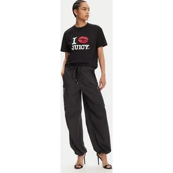 Juicy Couture T-Shirt I Kiss JCWCT125348 Černá Oversize M