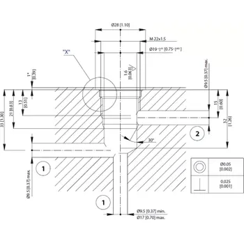 Ventil NCS06/2 DG 1/2" Blok pro sekvenční ventil VSB 06 Comatrol, M22x1,5 , G1/2"
