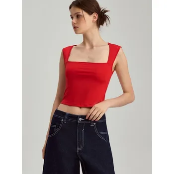 Oblečení a móda Halenka crop - XS - House - červené - 784GP-33X