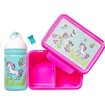 Svačinový box R & B Jednorožec a víly láhev a svačinový box