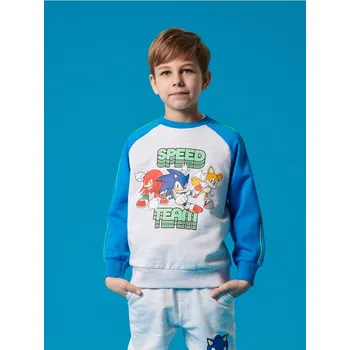 Chlapecká mikina Sinsay - Mikina s&nbsp;potiskem Sonic the Hedgehog - mid blue - 821DM-52X - 821DM-52X-116