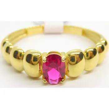 Prsten Klenoty Budín Mohutný zásnubní dámský zlatý prsten s červeným rubínem 585/1,69gr vel. 62 HK1239 (Klenoty Budín Mohutný zásnubní dámský zlatý prsten s červeným rubínem 585/1,69gr vel. 62 HK1239)