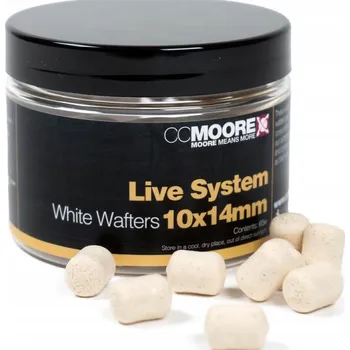 Boilies Kuličky CC Moore Live System White Dumbell Wafters 10x14mm