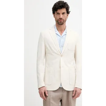 Sako s příměsí lnu Guess TYRON M5GN09.WH782 béžová 01X, vel. XL