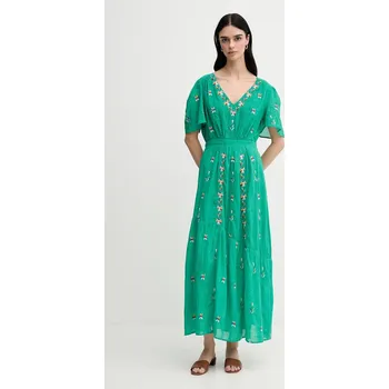 Dámské šaty Bavlněné šaty La Petite Française RACHELE PFRACHELE zelená 77X, vel. 36