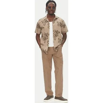 Pánská košile Lindbergh Košile 30-203705 Béžová Regular Fit S