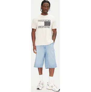 Pánské tričko Tommy Jeans T-Shirt Paisley Flag DM0DM20810 Béžová Relaxed Fit M