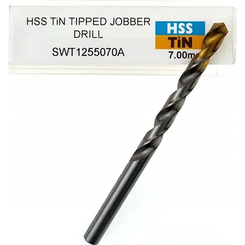 Vrták Vrták válcový do kovu HSS NWKa 7,0 mm s TiN povlakem DIN338 SwissTech