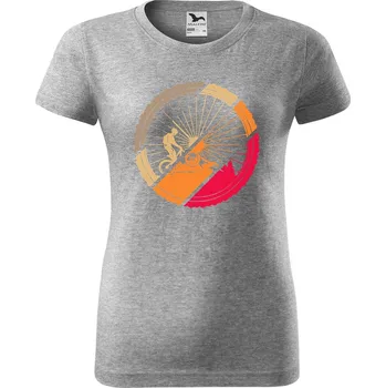 Dámské tričko DOBRÝ TRIKO Dámské tričko s potiskem Kolo v přírodě Barva: Tmavě šedý melír, Velikost: 3XL