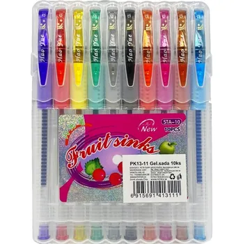 Gelová pera GLITTER - sada 10 ks - PK13-11