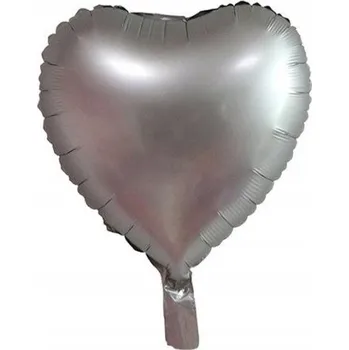 Balónek FÓLIOVÝ BALÓNEK SRDCE STŘÍBRNÝ 45 CM NAROZENINY