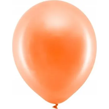 Balónek Balónky Rainbow 30 cm metalizované, oranžové (1 balení / 100 ks)