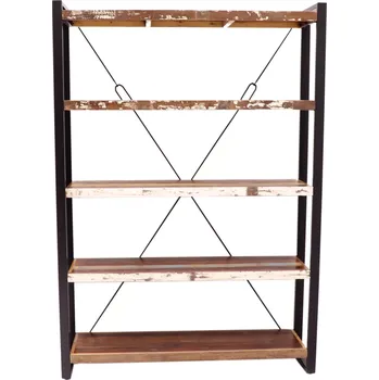 Knihovna Furniture-nabytek.cz RETRO-KN2S kov/dřevo mango