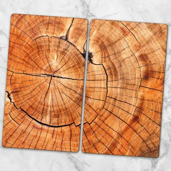 Obraz Stylová a Odolná Skleněná Prkénka s potiskem Dřevěný Hnědý Sklenice 2x30x52